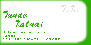 tunde kalnai business card